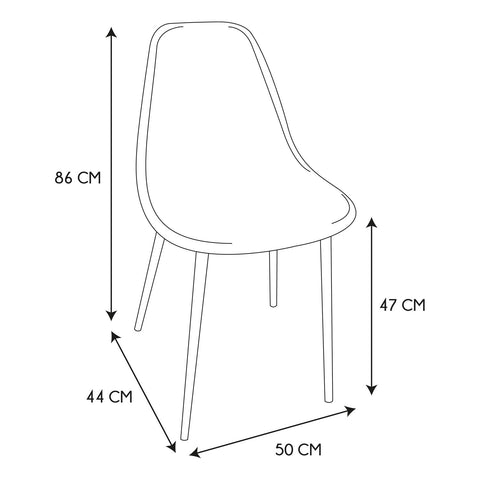 Chaise Design Poésie Pieds En Métal Beige