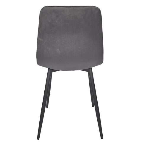 Chaise En Velours Mateo Gris