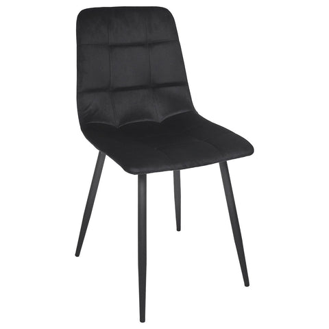 Chaise En Velours Mateo Noire