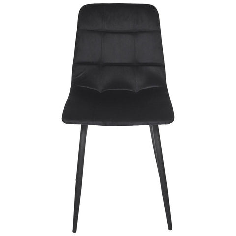 Chaise En Velours Mateo Noire