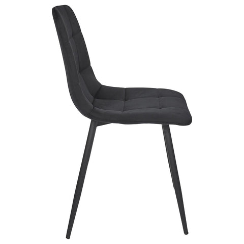 Chaise En Velours Mateo Noire