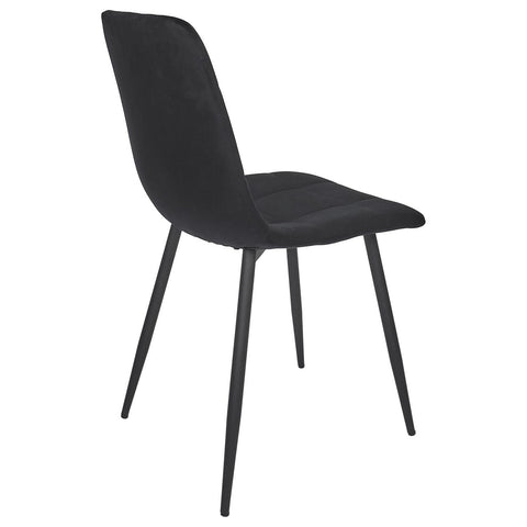 Chaise En Velours Mateo Noire