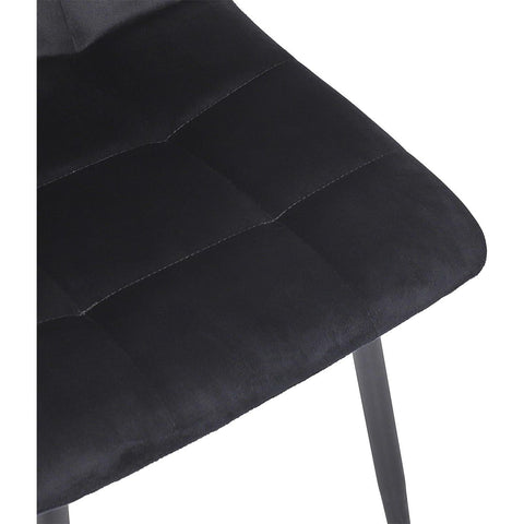 Chaise En Velours Mateo Noire