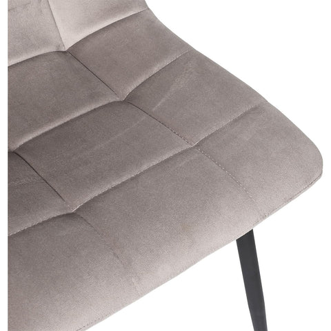 Chaise En Velours Mateo Taupe