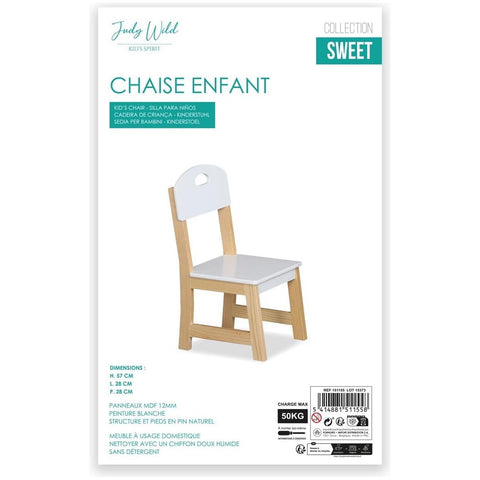 Chaise enfant en bois blanche