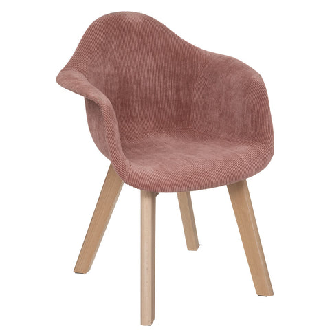 Chaise Enfant En Velours Lena Rose