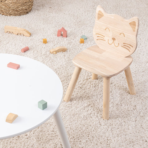 Chaise Pour Enfant Chat Pia En Bois