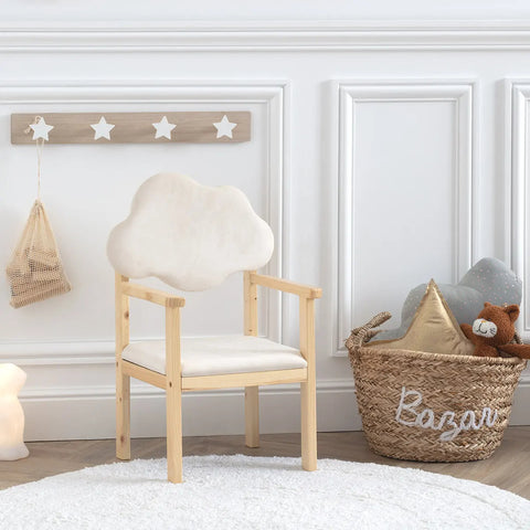 Chaise Pour Enfant Dossier Nuage Blanche