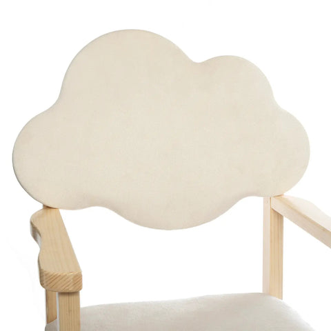 Chaise Pour Enfant Dossier Nuage Blanche