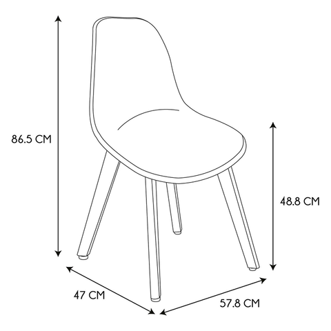 Chaise Scandinave Patchwork Gris