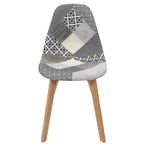 Chaise Scandinave Patchwork Gris