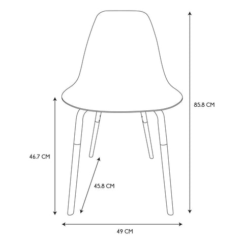 Chaise scandinave jaune moutarde