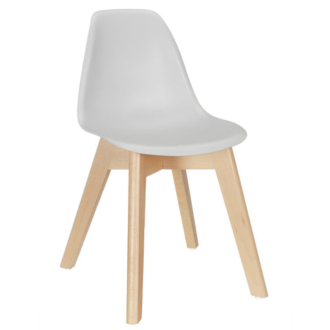 Chaise Scandinave Pour Enfant Coque Polypropylène Gris