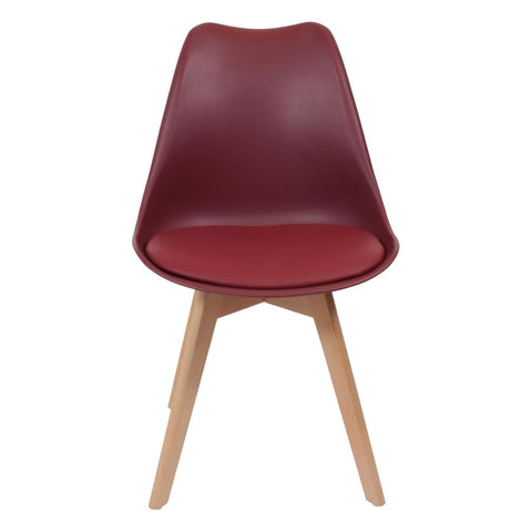 Chaise scandinave rouge 