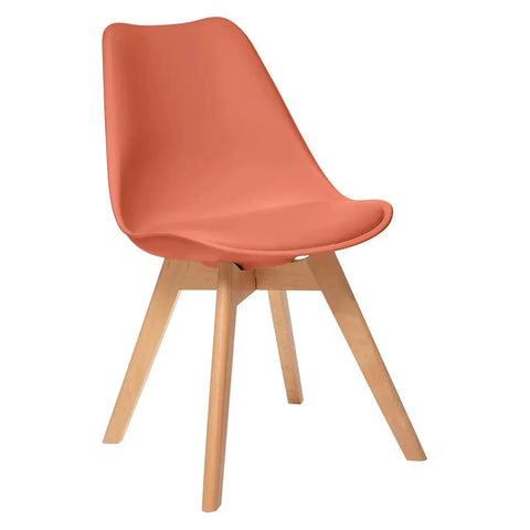 Chaise scandinave terracotta