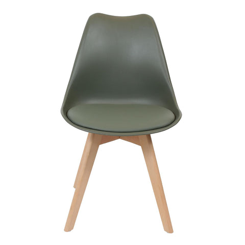 Chaise scandinave vert en plastique