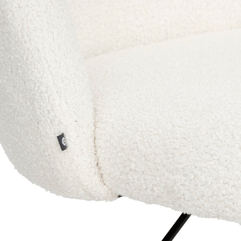 Chaise de bureau bouclette Geos Blanche