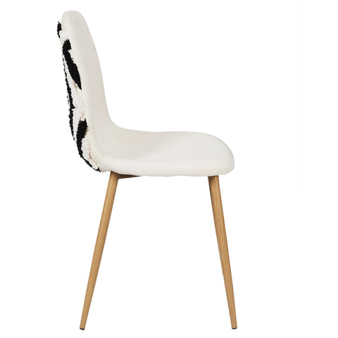 Chaise design Lagos Pieds En Métal Beige Noir