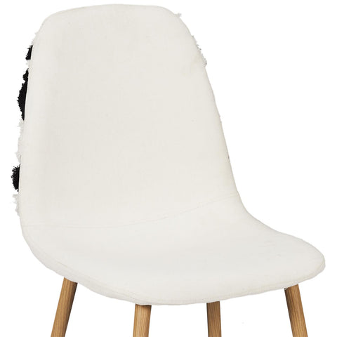 Chaise design Lagos Pieds En Métal Beige Noir