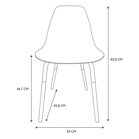 Chaise Scandinave Phenix Noire