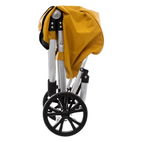 Chariot De Marché Pliable 2 Roues Jaune Moutarde