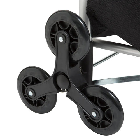 Chariot de course pliable 6 roues Noir