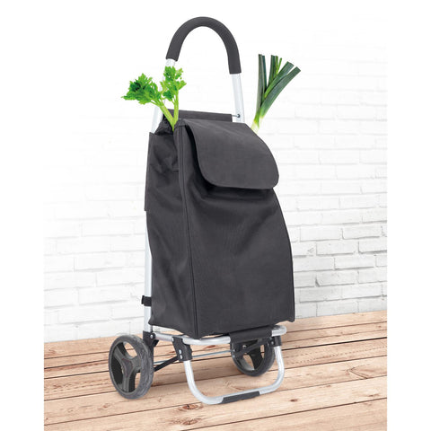 Chariot de marché pliable 39L Noir