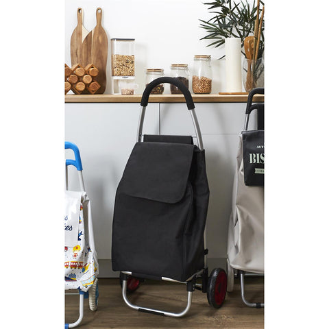 Chariot de marché pliable 39L Noir