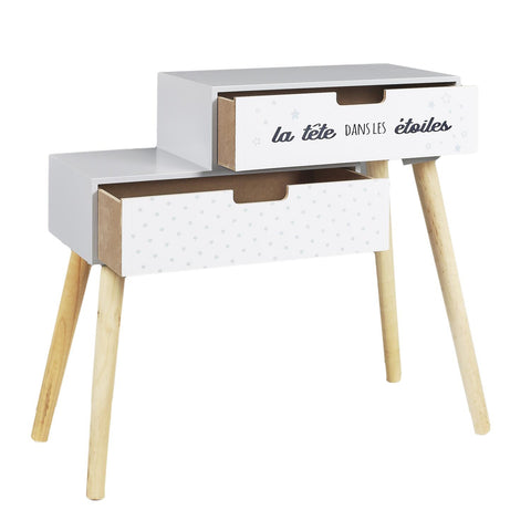 Chevet enfant en bois Liberty Gris