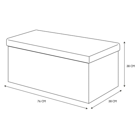 Coffre Banc Pliable En Bouclette Blanc