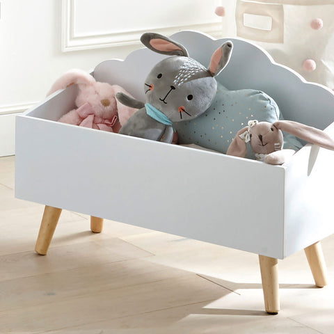 Coffre De Jouets Forme Nuage Blanc