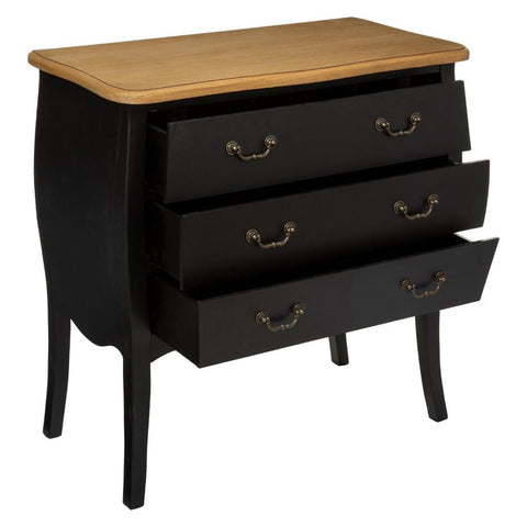 Commode 3 Tiroirs Chrysa Noire