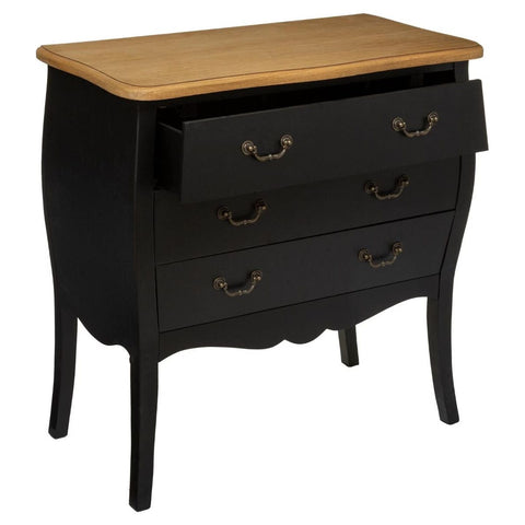 Commode 3 Tiroirs Chrysa Noire