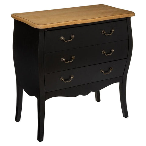 Commode 3 Tiroirs Chrysa Noire