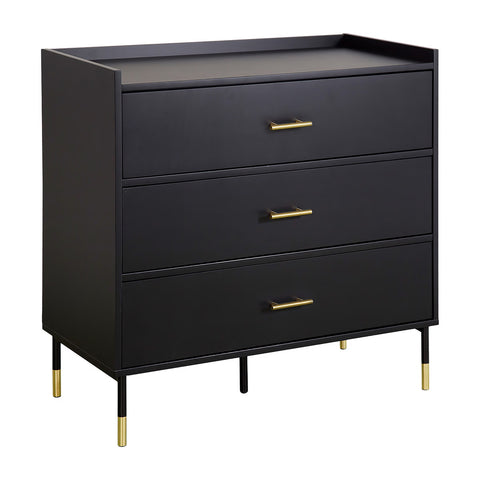 Commode 3 tiroirs Tedy Noir