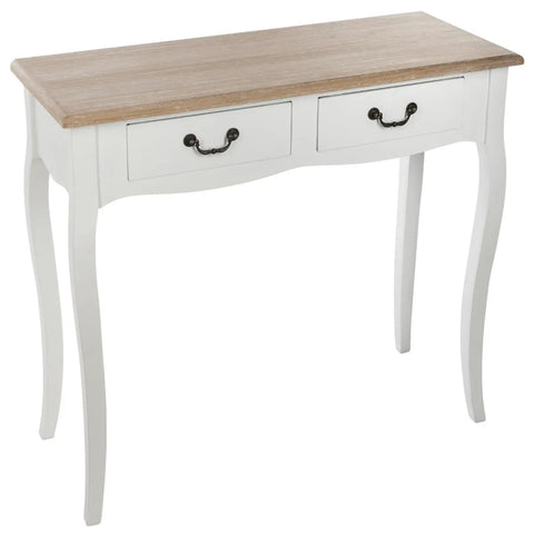 Console 2 tiroirs Chrysa Blanc