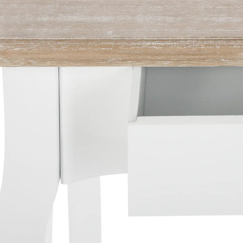 Console 2 tiroirs Chrysa Blanc