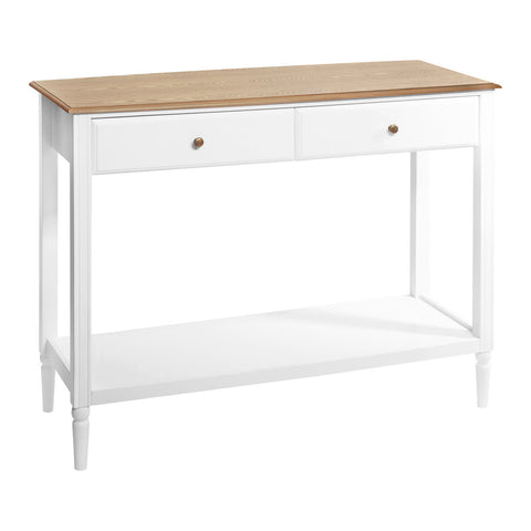 Console 2 tiroirs Solen Blanc