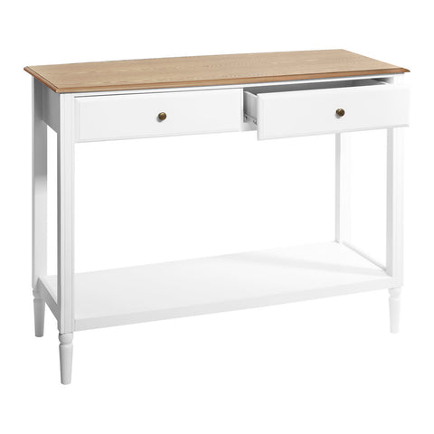 Console 2 tiroirs Solen Blanc