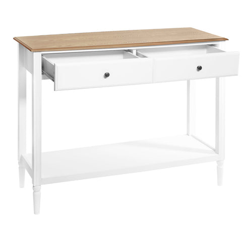 Console 2 tiroirs Solen Blanc