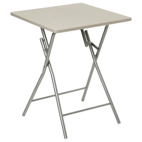 Ensemble Table pliante avec 2 chaises PVC Beige