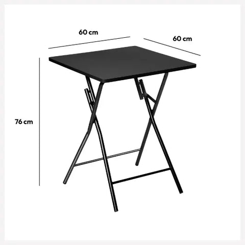 Ensemble Table pliante avec 2 chaises PVC Noire