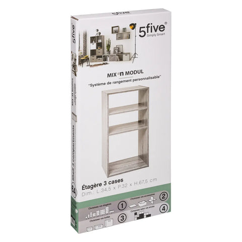 Etagere 2+1 cases Mix N Modul Gris