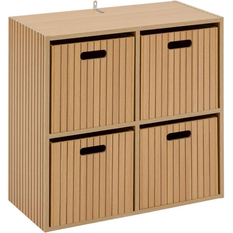 Étagère 4 cases Mix Tasso Marron