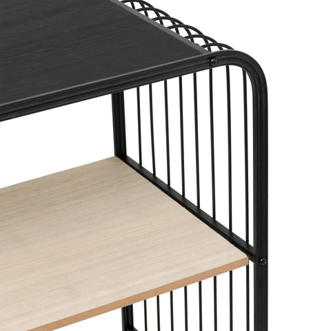 Étagère À Roulettes 4 Niveaux Noir