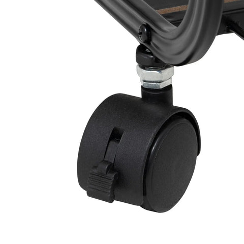 Étagère À Roulettes 4 Niveaux Noir