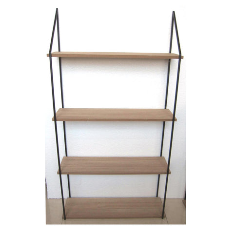 Etagere Murale Échelle 4 Plateaux En Bois Et Métal