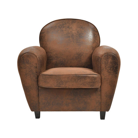 Fauteuil Club Bistrot Marron