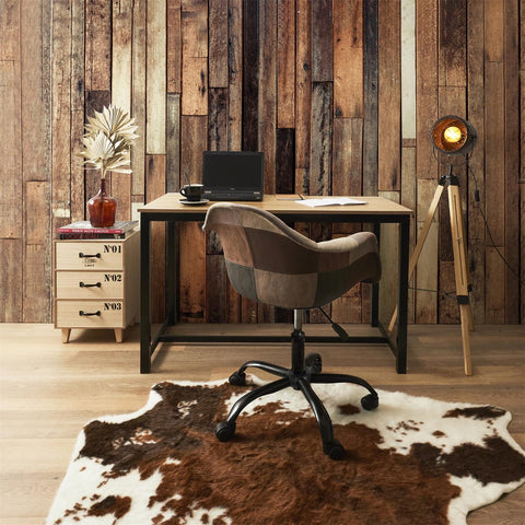 Fauteuil De Bureau Patchwork Marron