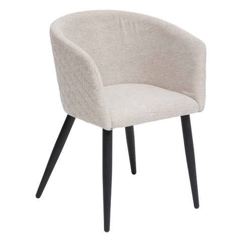 Fauteuil Velours Beige Marlo